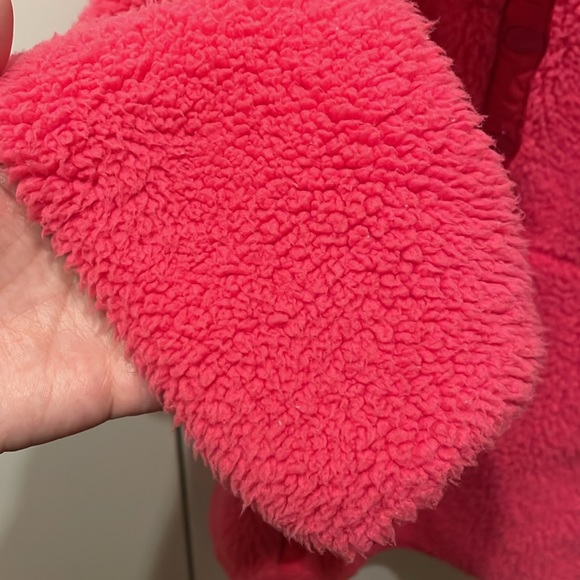 MEMBERS MARK UGC Girls Size 5/6 Pink snap up Soft Sherpa jacket pockets cozy - Picture 11 of 14
